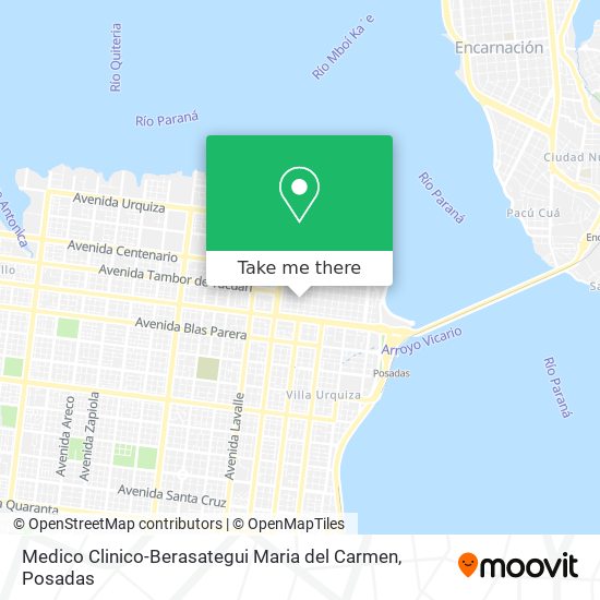 Mapa de Medico Clinico-Berasategui Maria del Carmen