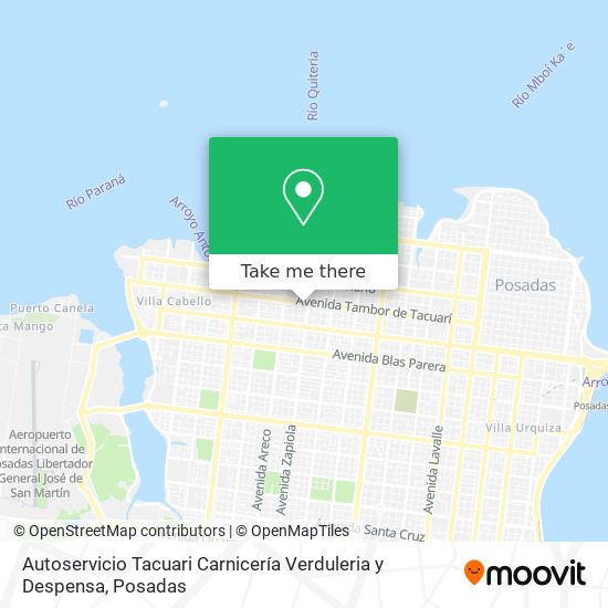Mapa de Autoservicio Tacuari Carnicería Verduleria y Despensa