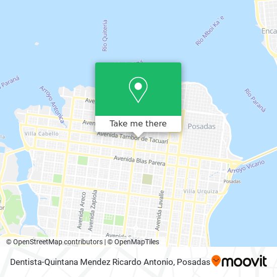 Dentista-Quintana Mendez Ricardo Antonio map