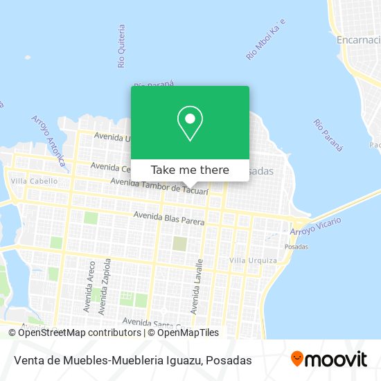 Mapa de Venta de Muebles-Muebleria Iguazu
