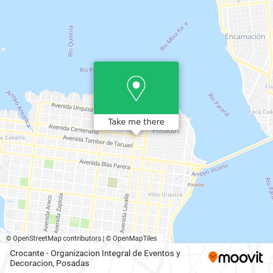 Crocante - Organizacion Integral de Eventos y Decoracion map