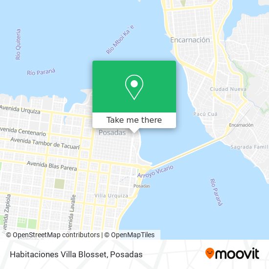 Habitaciones Villa Blosset map