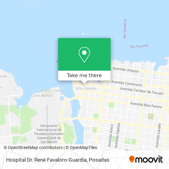 Mapa de Hospital Dr. René Favaloro-Guardia