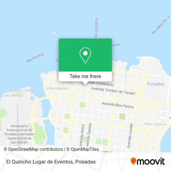 El Quincho Lugar de Eventos map