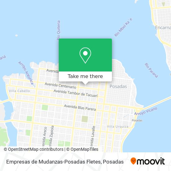 Empresas de Mudanzas-Posadas Fletes map