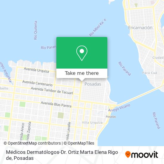 Mapa de Médicos Dermatólogos-Dr. Ortiz Marta Elena Rigo de