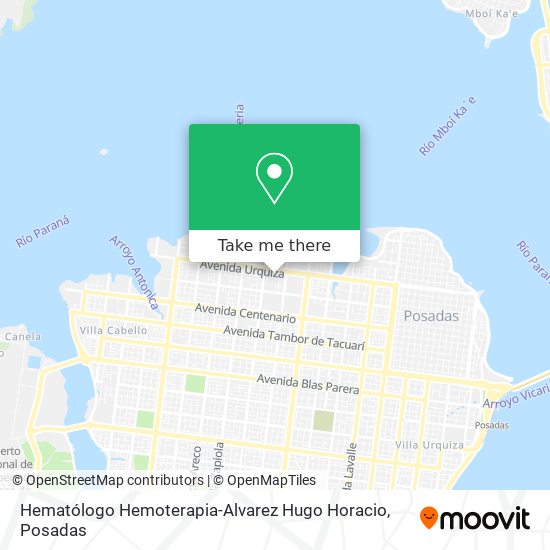 Mapa de Hematólogo Hemoterapia-Alvarez Hugo Horacio