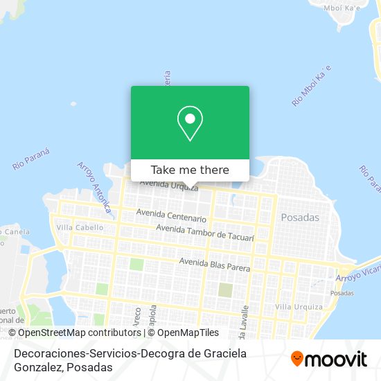 Mapa de Decoraciones-Servicios-Decogra de Graciela Gonzalez