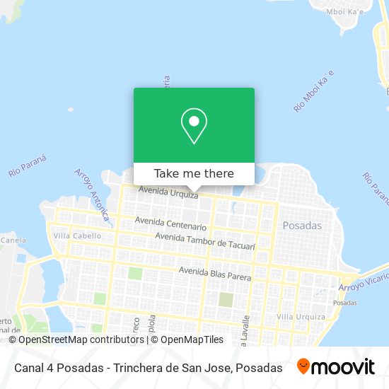 Mapa de Canal 4 Posadas - Trinchera de San Jose