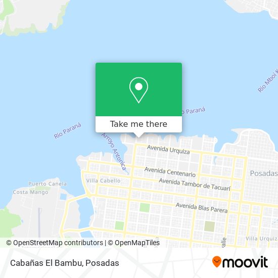 Mapa de Cabañas El Bambu