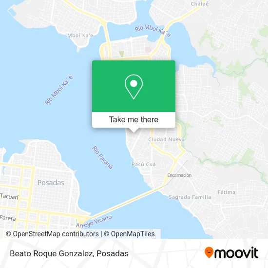 Beato Roque Gonzalez map