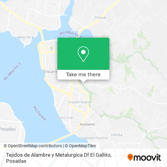 Mapa de Tejidos de Alambre y Metalurgica Df El Gallito