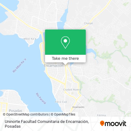 Mapa de Uninorte Facultad Comunitaria de Encarnación