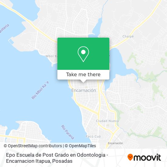 Epo Escuela de Post Grado en Odontologia - Encarnacion Itapua map