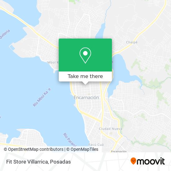 Mapa de Fit Store Villarrica
