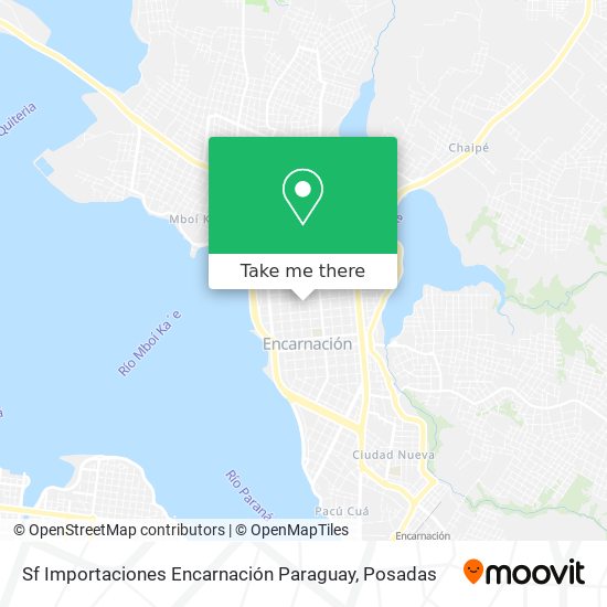 Sf Importaciones Encarnación Paraguay map