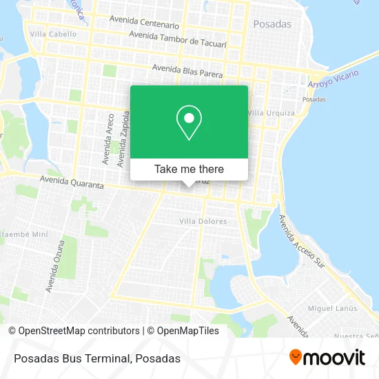 Posadas Bus Terminal map