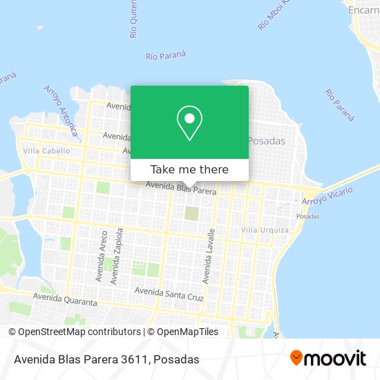Avenida Blas Parera 3611 map