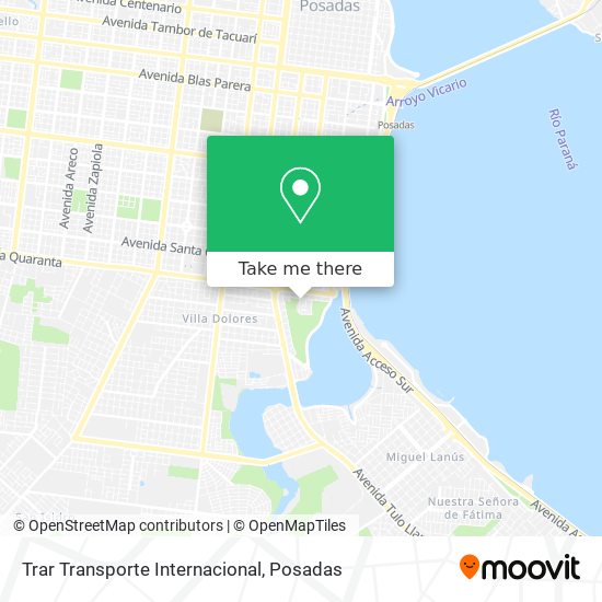 Mapa de Trar Transporte Internacional
