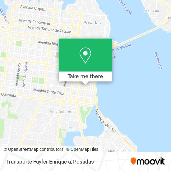 Transporte Fayfer Enrique a map
