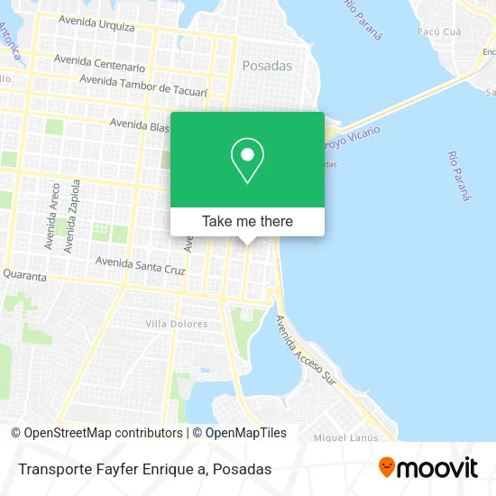 Transporte Fayfer Enrique a map