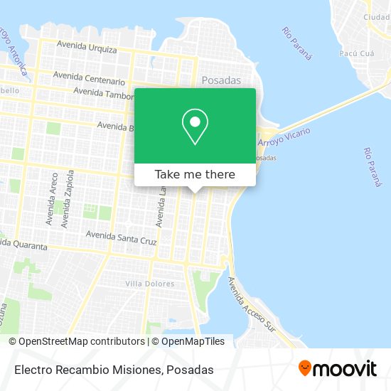 Electro Recambio Misiones map