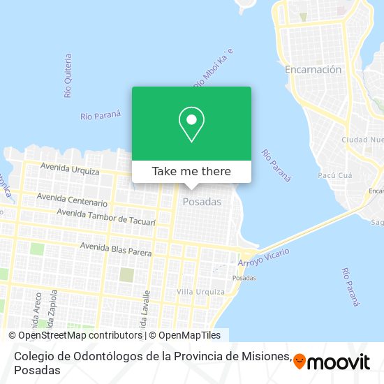 Colegio de Odontólogos de la Provincia de Misiones map