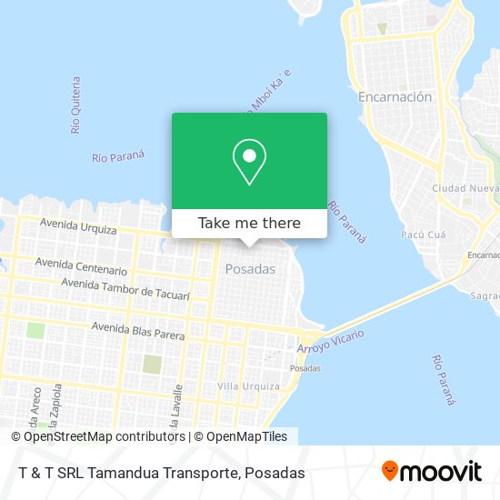 T & T SRL Tamandua Transporte map
