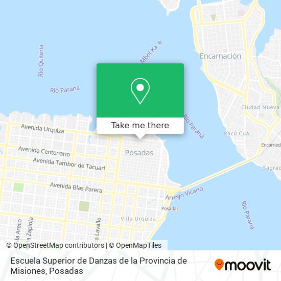 Escuela Superior de Danzas de la Provincia de Misiones map