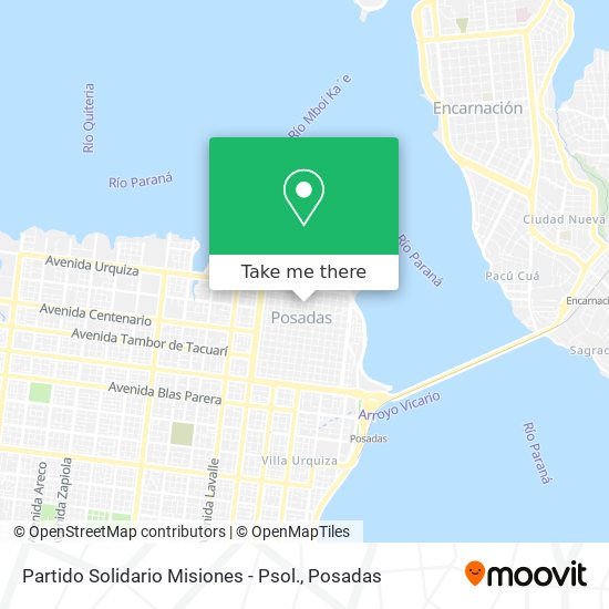Partido Solidario Misiones - Psol. map