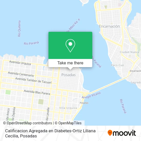 Calificacion Agregada en Diabetes-Ortiz Liliana Cecilia map