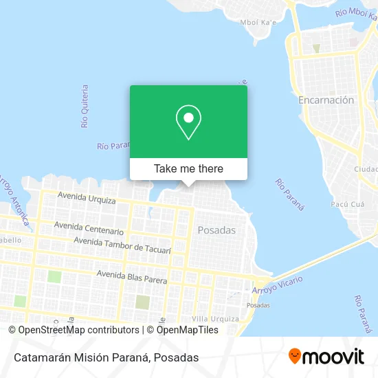 Catamarán Misión Paraná map
