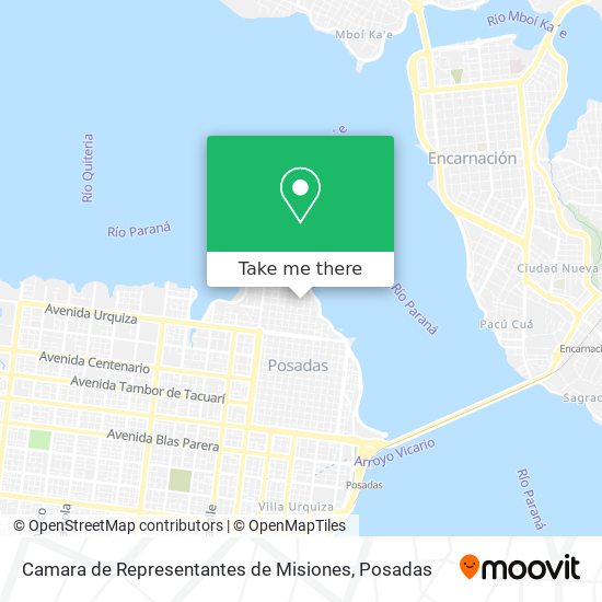 Camara de Representantes de Misiones map