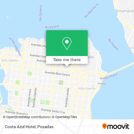 Costa Azul Hotel map