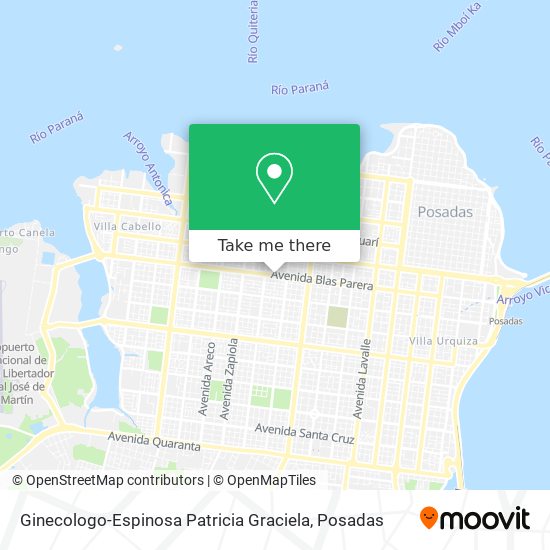 Ginecologo-Espinosa Patricia Graciela map