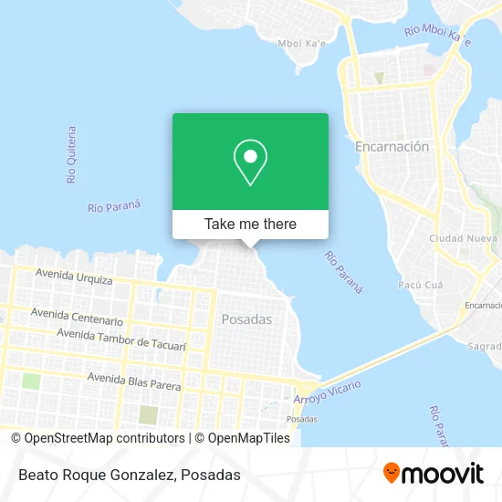 Beato Roque Gonzalez map