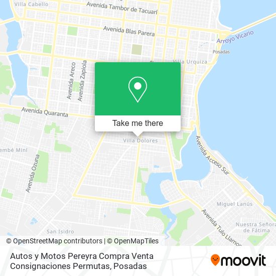 Mapa de Autos y Motos Pereyra Compra Venta Consignaciones Permutas