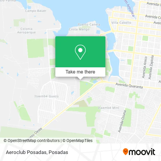 Aeroclub Posadas map
