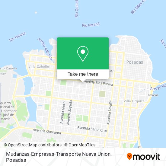 Mapa de Mudanzas-Empresas-Transporte Nueva Union