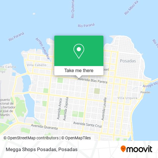 Megga Shops Posadas map
