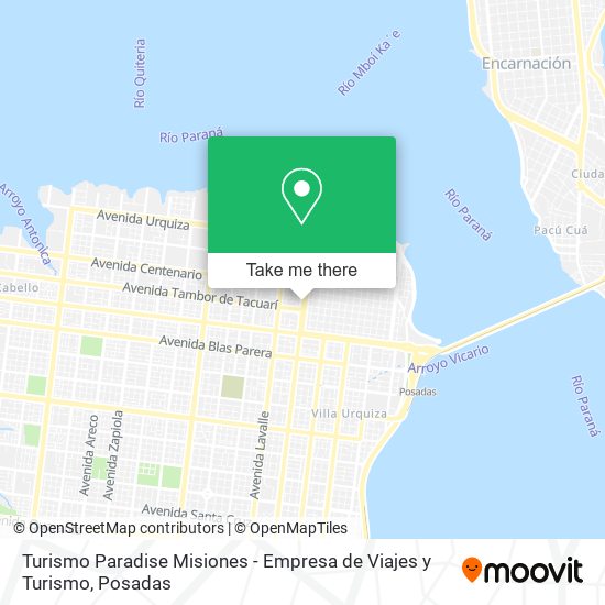 Turismo Paradise Misiones - Empresa de Viajes y Turismo map