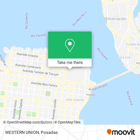 WESTERN UNION map