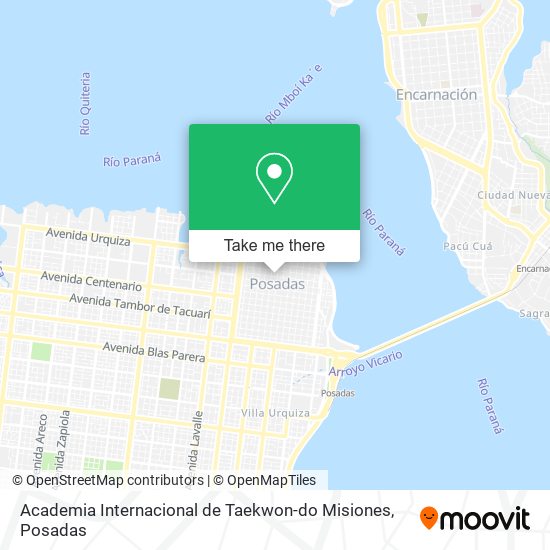 Academia Internacional de Taekwon-do Misiones map