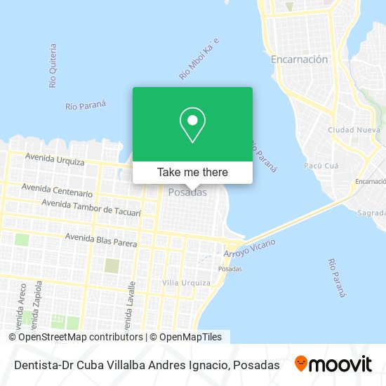 Dentista-Dr Cuba Villalba Andres Ignacio map