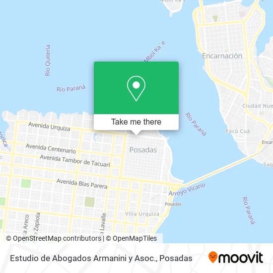 Estudio de Abogados Armanini y Asoc. map