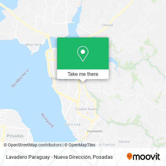 Lavadero Paraguay - Nueva Dirección map