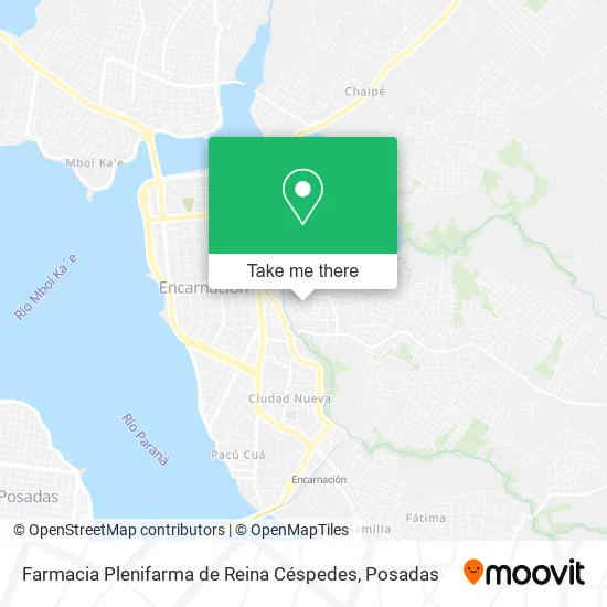 Mapa de Farmacia Plenifarma de Reina Céspedes