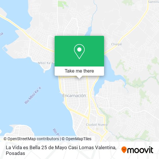 La Vida es Bella 25 de Mayo Casi Lomas Valentina map