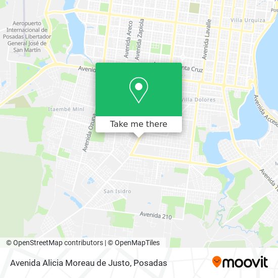 Avenida Alicia Moreau de Justo map