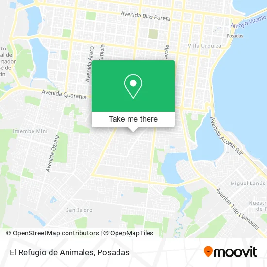 El Refugio de Animales map